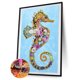 thumbnail image 2 of Cuadros Decorativos Kit de pintura de diamante 5D DIY Hipocampo Taladro de forma especial parcial (KA352) Likrtyny embutido en tela, 2 of 9