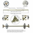 thumbnail image 2 of 740mm 29 inch Go Kart Rear Axle Assembly Complete Wheel Hub Kit & 13x5.00-6 Wheel Tires With Rim & Brake Assembly & T8F Chain for DIY Go Kart Quad, Drift Trike, 4 Wheelers, Buggy, 2 of 8