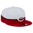 thumbnail image 3 of Men's New Era  Red/White Cincinnati Reds Paint Stroke 59FIFTY-Fitted Hat, 3 of 5