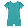 thumbnail image 4 of Oyolan Kids Boys Girls Short Sleeves Gymnastics Leotard Jumpsuit Unitard Ballet Dance Dancewear Green 14, 4 of 7