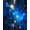 Blue, Pattern 4, variant on ODIKA 8'x10' Machine Washable Non-Slip Area Rug, Dreamy Astral Watercolor Style High Traffic Rug, Blue, 19032