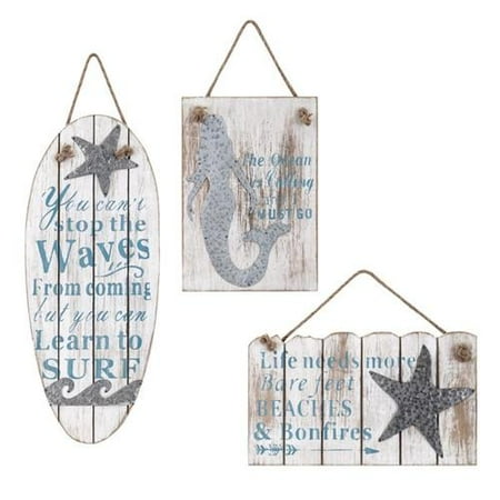 Set Of 3 White And Blue Coastal Themed Inspirational Quotes Wall Set Of 3 White And Blue Coastal Themed Inspirational Quotes Wall Plaques 27