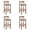 Beige - Linen - 4PCS - 30 Inches, variant on Guyou Bar Stools Set of 2, Mid Century Modern 30" Armless Island Bar Stools with Curved Back and Wooden Frame, Round Kitchen Stools with Footrest for Restaurant Bar Kitchen Island, Beige