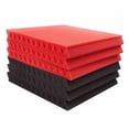 thumbnail image 1 of Shengyu1 12pcs/24pcs Wedge Acoustic Panels Wall Studio Sound Proof Record Tiles Insulation 12 Triangular Grooves, 1 of 9