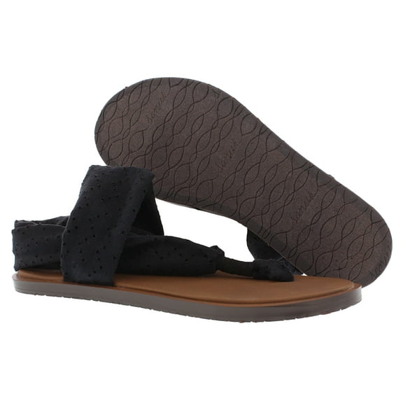 Sanuk Womens Yoga Devine Black Thong Sandal - 5