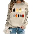 thumbnail image 4 of Sweatshirt for Women Trendy Casual Full Sleeve Crewneck Long Sleeve Chicken Graphic Printed Pullover Blouse Top, 4 of 4