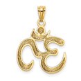thumbnail image 3 of Diamond2Deal 14K Yellow Gold Om Symbol Pendant for Men (L- 0.95 in, W- 0.69 in), 3 of 4