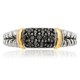 thumbnail image 5 of 925 Sterling Silver Vintage Black Diamond Cocktail Statement Ring, 5 of 8