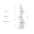 thumbnail image 6 of Yowos Corner Bookcase, 5 Tier Modern White Shelf Set of 2 Wavy Small Storage Rack Stylish Accent for Small Space, Plant Stand, 6 of 9