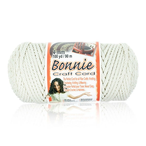 Craft County - 4MM Bonnie Cord - 100 Yards - Wide Variety Color Selection - Macrame Cord