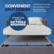 Continental Sleep, Premium 38mm Split Wood Bunkie Board for Queen Size Bed, 4-Piece Under Mattress Support Board, Fabric Ventilation Cover, Replaces Wooden Slats or Box Spring for Bed Frames
