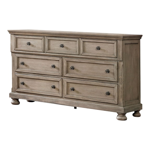 Furniture of America Astine Adult Transitional 7-Drawer Dresser, Gray