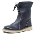 thumbnail image 2 of Botas de nieve de media pantorrilla para mujer, de tacón bajo, punta redonda, de algodón, con mangas de color liso, tallas 35 a 43, 2 of 5