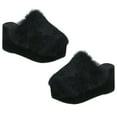 thumbnail image 3 of Raindrops 1 Pair Women Slippers for Home Bedroom Wear High-heeled Black Plush Anti-slip Thick Sole EVA, 3 of 8
