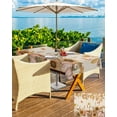 thumbnail image 5 of Orange Fall Outdoor Tablecloth with Umbrella Hole & Zipper, Thanksgiving Pumpkins Sunflowers Rustic Rectangle Tablecloth 60x120 Inch, Patio Table Cover Waterproof Table Cloth for Picnic/Party, 5 of 6