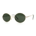 thumbnail image 3 of Classic Small Oval Spring Hinge Metal Rim Sunglasses Gold Green, 3 of 4