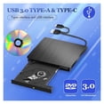 thumbnail image 2 of 2 IN1 USB3.0 External CD DVD Drive RW CD Writer Drive Burner  Optical Drives, 2 of 6