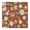 Brown Daisy Flower, variant on Dark Blue Daisy Flower Pattern Square Fitted Tablecloth with Elastic Edge,Square Table Cover,Washable Elastic Table Cover for Home Kitchen Party Decor 34"x34"