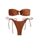 thumbnail image 5 of Traje de baño dividido de color sólido Traje de baño de mujer Bikini sin tirantes Bikini Diseño de color puro, 5 of 5
