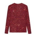 thumbnail image 5 of Girls Long Sleeve Tops Sparkly Sequin Printed Crew Neck Loose Pullover Casual Basic Cute Graphic Tee Shirts for 3-14Y, 5 of 5