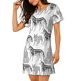 thumbnail image 2 of Goofa German Shepherd Dog Print Women’s Cotton Nightdress – Short-Sleeved Sleep Dress, Casual Loose-Fit Lounge Wear, Comfortable and Stylish Sleepwear for Women, 2 of 6