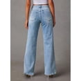 thumbnail image 4 of EMMIOL Women's High-Waisted Seamed Wide-Leg Jeans Stretchy Vintage Washed Denim Pants Casual Y2K Streetwear Trousers, 4 of 9