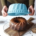 thumbnail image 5 of ACDANC Silicone Fluted Pans,Non-stick with Sturdy Handle,Baking Molds,Perfect Bakeware for Cake,Jello,Gelatin,Bread,Gelatinas,9.5 Inch (Blue), 5 of 7