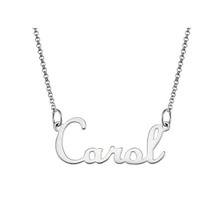 Personalized Script Name Sterling Silver Necklace, 18