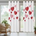 thumbnail image 5 of Outdoor Curtains for Patio Waterproof, Valentine's Day Outdoor Privacy Panels Grommet, Pink Red Love Sweet Falling Heart Romantic Blackout Outside Curtains for Porch/Cabana 54"x108", 1 Panel, 5 of 8