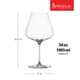 thumbnail image 4 of Spiegelau Burgundy Wine Glasses Set of 2, 34 oz, Stemmed Crystal Red Tannin Aroma Clarity, 4 of 9