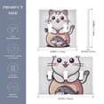 thumbnail image 2 of Yayeee Toggle Light Switch Wall Plate 2-Gang 4.56"x4.48" Decorative Outlet Cover, White Cute Cat, 2 of 7