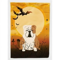 Caroline's Treasures BB4391CHF Halloween English Bulldog Fawn White Flag Canvas House Size , Large, multicolor