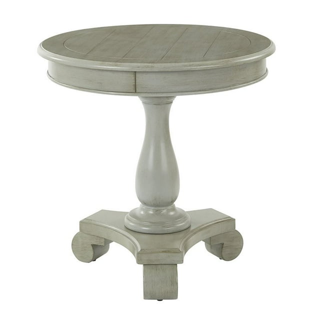 INSPIRED by Bassett Avalon Round Accent Table, Antique Grey