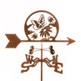thumbnail image 1 of EZ Vane EZ1101-DK Butterfly & Flowers Weathervane with Deck Mount, 1 of 1