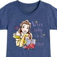 thumbnail image 3 of Disney Princess - Belle Never Judge A Book - Toddler & Youth Girls Short Sleeve T-Shirt, 3 of 5