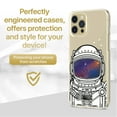 thumbnail image 2 of Case Yard iPhone-12/12-Pro Case Clear Soft & Flexible TPU Ultra Low Profile Slim Fit Thin Shockproof Transparent Bumper Protective Cover Drop Protective Cell Phone Cases (Astronaut Helmet), 2 of 8