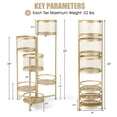 thumbnail image 2 of Gymax 6-tier Foldable Metal Plant Stand Flower Pot Display Rack Hinged Tray Shelf, 2 of 10