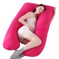 thumbnail image 1 of Almohada para embarazadas, almohada en forma de U desmontable y lavable, cojín grande, almohada de cintura, 1 of 5