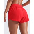 thumbnail image 2 of Shorts CRZ YOGA tiro medio con bolsillo lateral con cierre rojo XL, 2 of 5