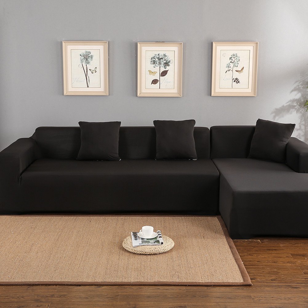 Yosoo L Shape Sofa Cover Polyester 3 2 Seat Corner Sofa Cover L