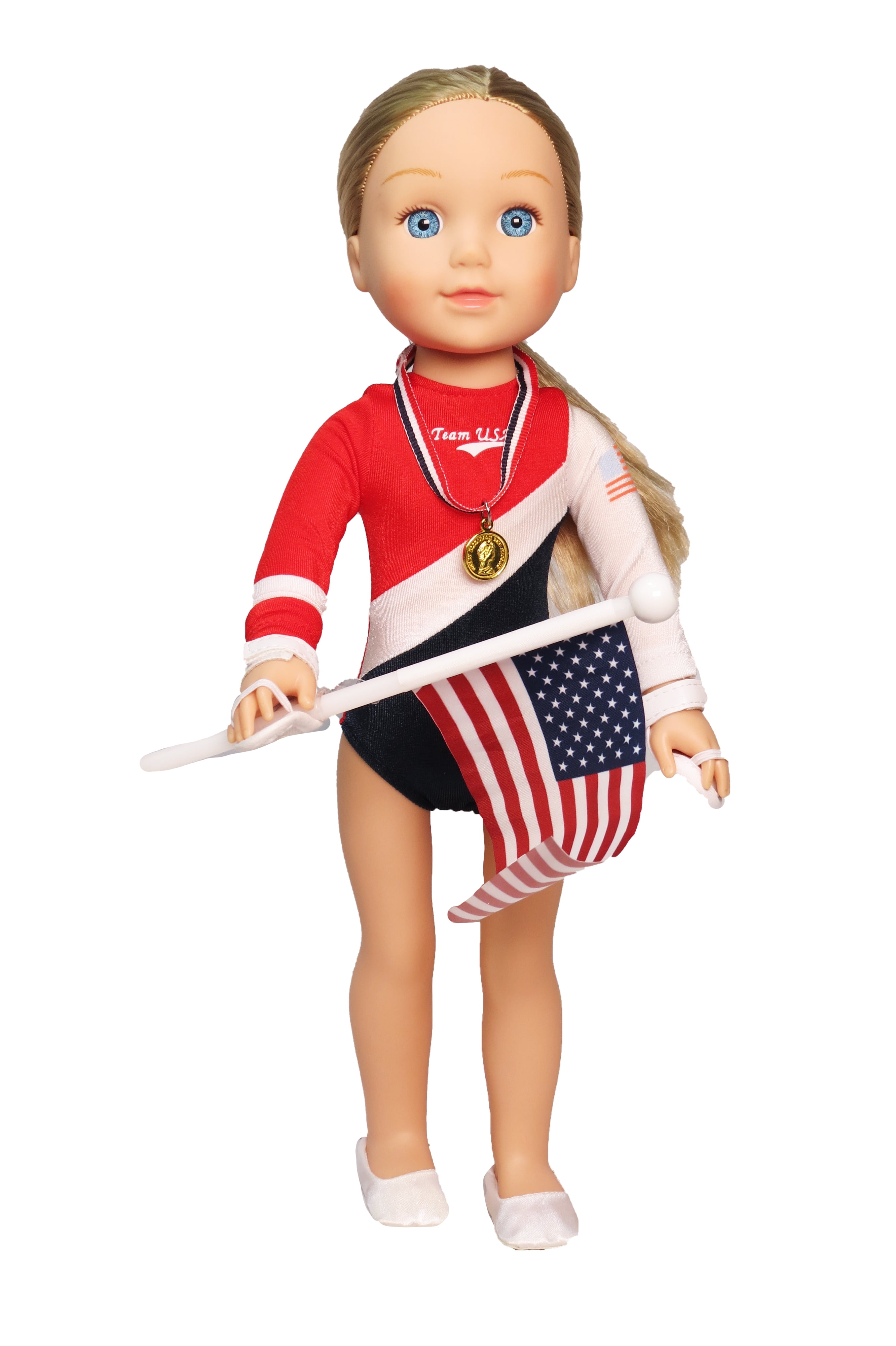 14.5inch Doll Rosie USA Gymnast Complete Gymnastic Set | American Fashion World