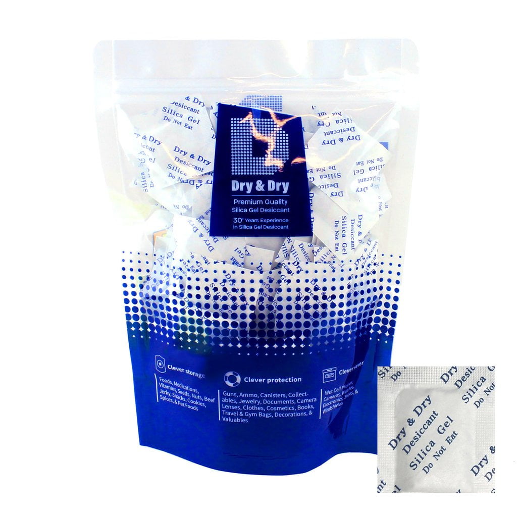 Reusable 20 Gram" Dry & Dry" Premium Blue Indicating Silica Gel Packets 30 Pk 