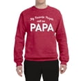 thumbnail image 2 of Wild Bobby My Favorite People Call Me PAPA Father's Day Unisex Crewneck Graphic Sweatshirt, Vintage Heather Red, 3X-Large, 2 of 5
