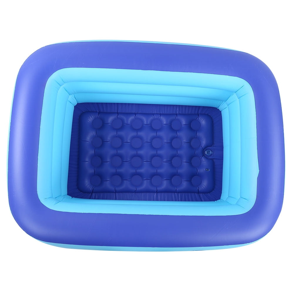 Rewera 125x95x48cm 3‑Circle Portable Home Garden Courtyard Inflatable Swimming Pool for Children Kid
