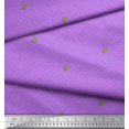 thumbnail image 3 of Soimoi Purple Moss Georgette Fabric Lady Finger & Dots Printed Fabric 1 Yard 42 Inch Wide, 3 of 5