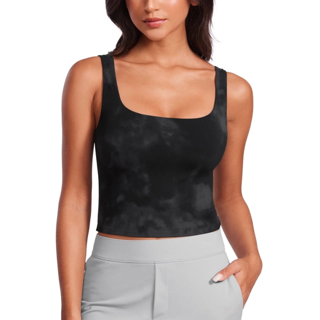 Remera CRZ YOGA Butterluxe Cuello Cuadrado Ajustada Negra M
