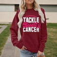 thumbnail image 2 of Bibifish Sweatshirts For Women Breast Cancer Letter Print Fall Soft Crewneck Sweatshirts Casual Long Sleeve Pullover Tops, 2 of 4