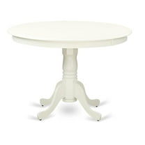 East West Furniture 5 Piece Dining Table Set Consists of a Round Kitchen Table with Pedestal
