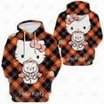 thumbnail image 5 of Chandail à Capuchon Ample à Imprimé Hello Kitty pour Femmes, style Collège, Chandail d'Été à Col Rond, Haut à Manches Longues avec Imprimé d'Ours Amusant HOEMLIN, 5 of 5