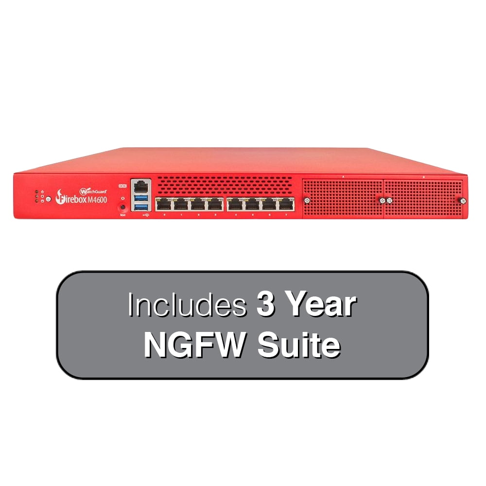WatchGuard Firebox M4600 Next-Gen Firewall with 3-Years NGFW Suite by WatchGuard